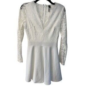 Windsor Dress Sz M Skater Lace Obsession Mini White Graduation Bachelorette